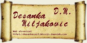 Desanka Miljaković vizit kartica